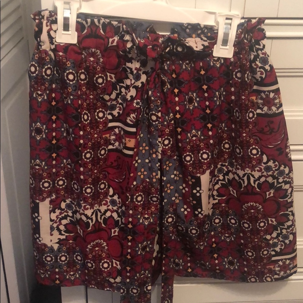 Patterned Midi Skirt